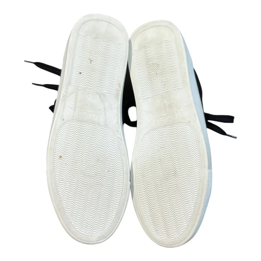 J.Crew Sneakers Women 8.5‎ Black Leopard Calf Hair Low Top Lace Up AS687 FA20